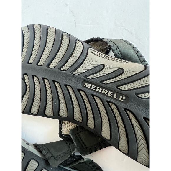 Merrell Black Qform Air Cushion Performance Sandals Strappy Slide Size 8 - Picture 12 of 12